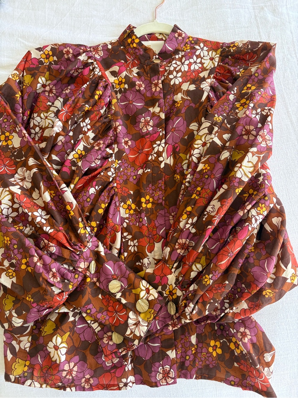The Label Celeste Blouse in Prune (print) - Picture 13 of 15